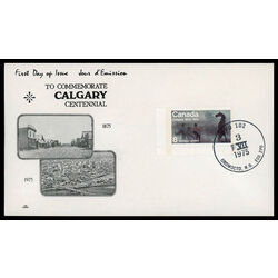 canada stamp 667 calgary stampede 8 1975 FDC PC 005