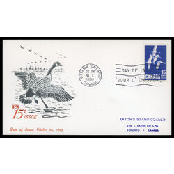 canada stamp 415 canada goose 15 1963 FDC PC 024