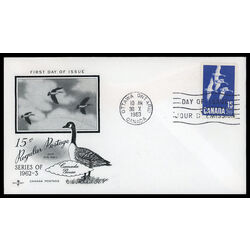 canada stamp 415 canada goose 15 1963 FDC PC 026