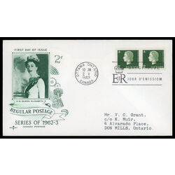 canada stamp 402 queen elizabeth ii 2 1963 FDC PC 020