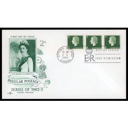 canada stamp 402 queen elizabeth ii 2 1963 FDC PC 021