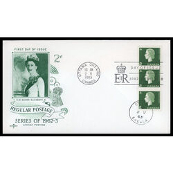 canada stamp 402 queen elizabeth ii 2 1963 FDC PC 022