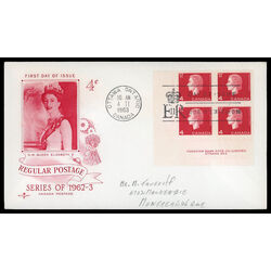 canada stamp 404 queen elizabeth ii 4 1963 FDC LL 018