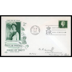 canada stamp 402 queen elizabeth ii 2 1963 FDC PC 023