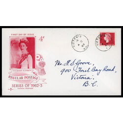 canada stamp 404 queen elizabeth ii 4 1963 FDC PC 029