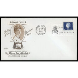 canada stamp 405 queen elizabeth ii 5 1962 FDC PC 017