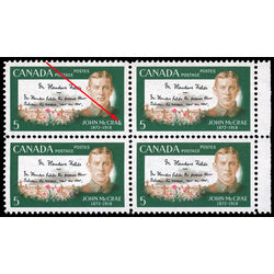 canada stamp 487 john mccrae and poem 5 1968 M VFNH 013