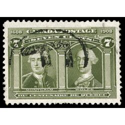 canada stamp 100 montcalm wolfe 7 1908 U VF 091