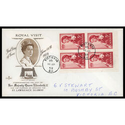 canada stamp 386 queen elizabeth ii 5 1959 FDC LL 044