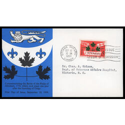 canada stamp 388 national emblems 5 1959 FDC PC 034