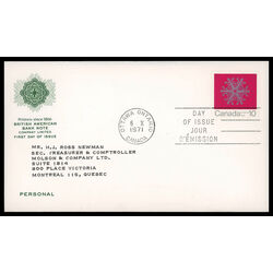 canada stamp 556 snowflake 10 1971 FDC PC 007