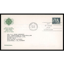 canada stamp 544 queen elizabeth ii library of parliament 8 1971 FDC PC 016