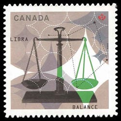 canada stamp 2455 libra the scales 2012