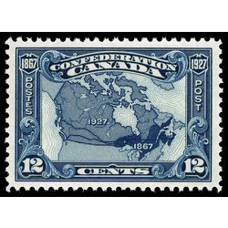 canada stamp 145 map of canada 1867 1927 12 1927 M XFNH 018