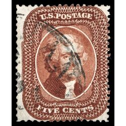 us stamp postage issues 28 jefferson 5 1857 U 002