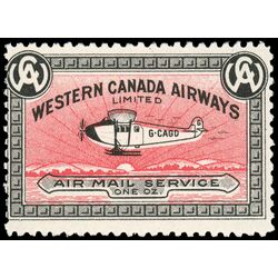 canada stamp cl air mail semi official cl40h western canada airways service 10 1927 M NH 003