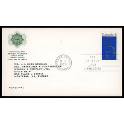 canada stamp 611 bishop laval 8 1973 FDC PC 012