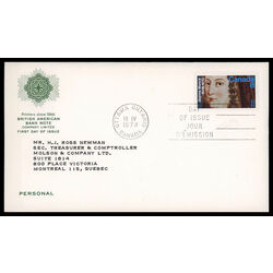 canada stamp 615 jeanne mance 8 1973 FDC PC 010