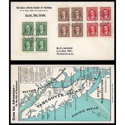 canada stamp 231 3 fdc king george vi 1937 FDC COMBO 035