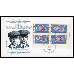 canada stamp 494 vickers vimy over atlantic 15 1969 FDC LR 018