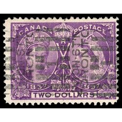 canada stamp 62 queen victoria diamond jubilee 2 1897 U F 089