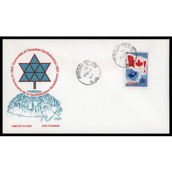 canada stamp 453 flag and planet earth 5 1967 FDC PC 015