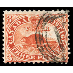 canada stamp 12 beaver 3d 1859 U F 047