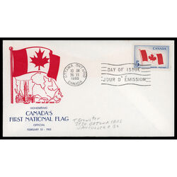 canada stamp 439 canadian flag 5 1965 FDC PC 008