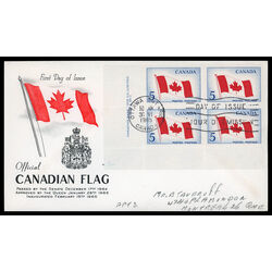 canada stamp 439 canadian flag 5 1965 FDC LL 012