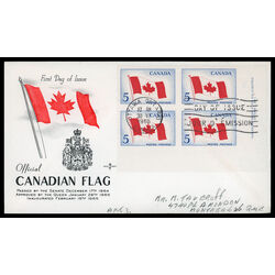 canada stamp 439 canadian flag 5 1965 FDC LR 013