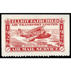 canada stamp cl air mail semi official cl10 elliot fairchild air transport ltd 25 1926 M NH 004