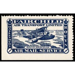canada stamp cl air mail semi official cl11 fairchild air transport ltd 25 1926 M NH 002