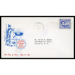 canada stamp 412 sir martin frobisher 5 1963 FDC PC 018