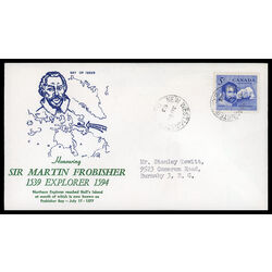 canada stamp 412 sir martin frobisher 5 1963 FDC PC 019