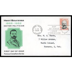 canada stamp 485 henri bourassa 5 1968 FDC PC 011
