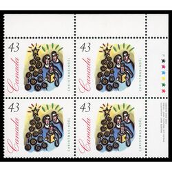 canada stamp 1533 family carolling near christmas tree 43 1994 PB UR