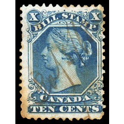 canada revenue stamp fb27a second bill issue 10 1865 U F 002