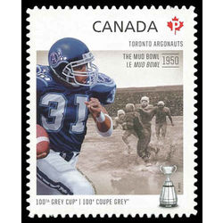 canada stamp 2575 toronto argonauts michael clemons 1965 the mud bowl 2012