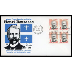 canada stamp 485 henri bourassa 5 1968 FDC BLOCK 013
