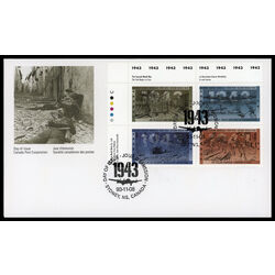 canada stamp 1506a second world war 1943 1993 FDC UL