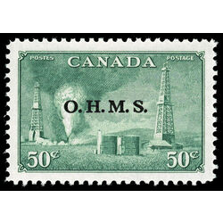 canada stamp o official o11 oil wells 50 1950 M XFNH 006
