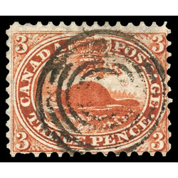 canada stamp 12 beaver 3d 1859 U F VF 048