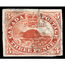 canada stamp 4 beaver 3d 1852 U DEF 152
