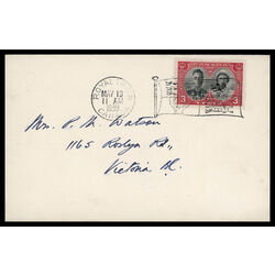 canada stamp 248 king george vi queen elizabeth 3 1939 FDC PC 024