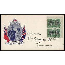 canada stamp 246 hrh elizabeth margaret 1 1939 FDC PC 052