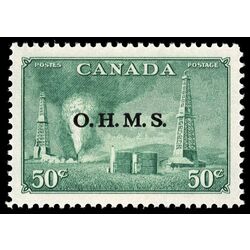 canada stamp o official o11 oil wells 50 1950 M XFNH 008