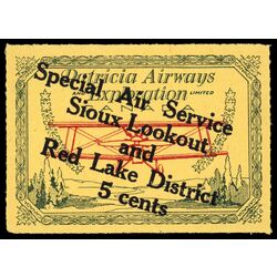 canada stamp cl air mail semi official cl25 patricia airways and exploration co ltd 5 1927 M NH 001