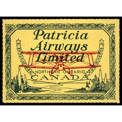 canada stamp cl air mail semi official cl43 patricia airways ltd 10 1928 M NH 005