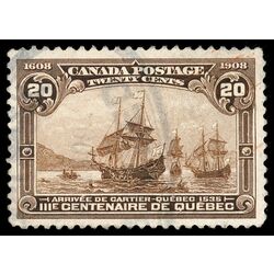canada stamp 103 cartier s arrival 20 1908 U VF 054