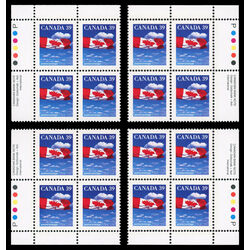 canada stamp 1166 flag over clouds 39 1989 PB SET